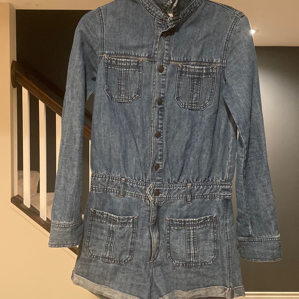 A&F denim romper